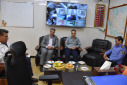 دیدار معاون فرهنگی و اجتماعی دانشگاه علوم و فنون دریایی خرمشهر و هیأت همراه با کارکنان آتش‌نشانی به مناسبت ۷ مهر روز آتش‌نشانی و ایمنی
